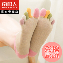 South Pole Five-fingers Sox Children Asakmouth South Africa Pure cotton socks Deodorant Sweat-and-Stide Cute Day Ensemble Short Socks Woman