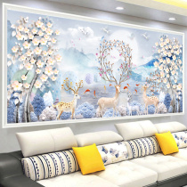 2020 Diamond painting 5d new living room cross stitch elk full diamond point paste Diamond brick stickers Crystal 2021 European style