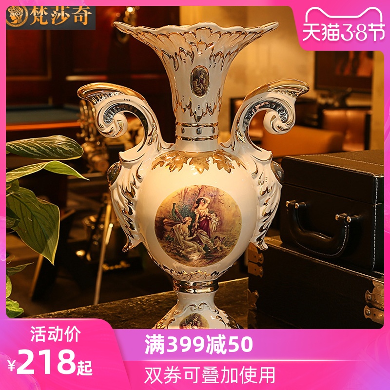 The Vatican Sally restoring ancient ways far, European ceramic flower vases luxurious sitting room TV ark, household ground adornment furnishing articles