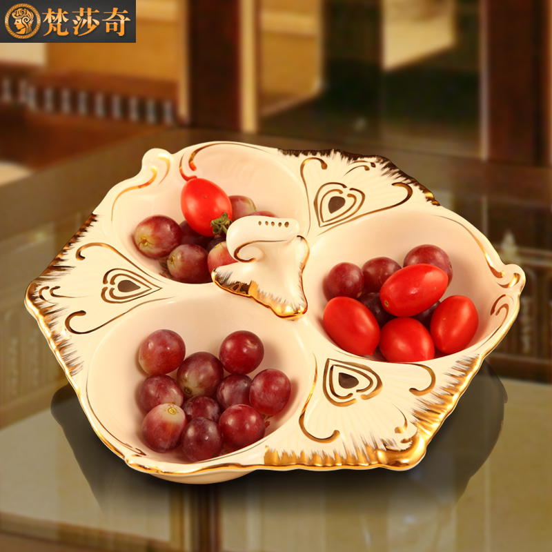 Vatican Sally 's Chinese New Year Spring Festival with ceramic candy dishes dry fruit tray was European creative points, snack plate melon seed plate is placed