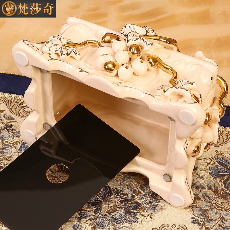 Vatican Sally 's ceramic tissue box key-2 luxury European - style household smoke box sitting room tea table decorations furnishing articles wedding gift