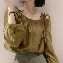 French Port Taste Vintage Chic Shirt Woman Summer 2022 New Senior Sensation Little Crowdage 100 Hitch Woman Blouse Ocean Air