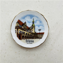 World Travel Commemorates Europe Germany brings back Leipzig City Hall Ceramic Painted Refrigerator Tape