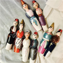 World Travel Memorial Lebanon brings back ethnic figures wooden hand-painted doll ornaments crafts