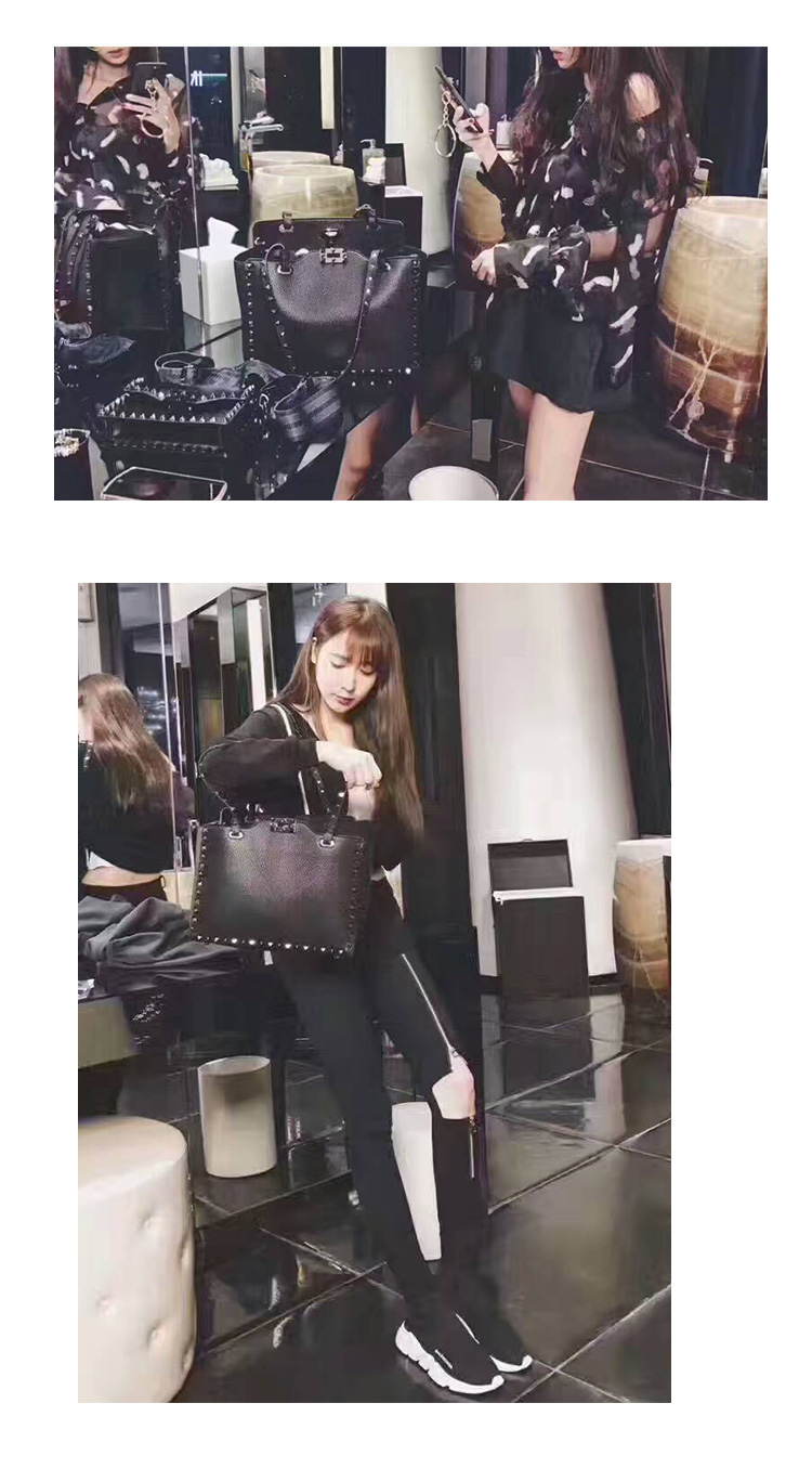 burberry托特包底釘 Bag Of Parody官網正品包包女鉚釘單肩手提斜跨托特包大包翅膀包 burberry托特