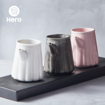 Hero Hero Flower face hand-flush coffee pot Ceramic hand-flush pot Sharing pot Ceramic filter Sharing pot