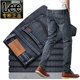ENKOM LEE jeans men's autumn and winter plus velvet thickening straight loose casual large size stretch pants ENKOM LEE jeans men's autumn and winter plus velvet thickening straight loose casual large size stretch pants