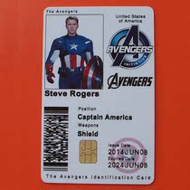 Avengers agent ID card America Captain Steve Rogers PVC personalized custom card