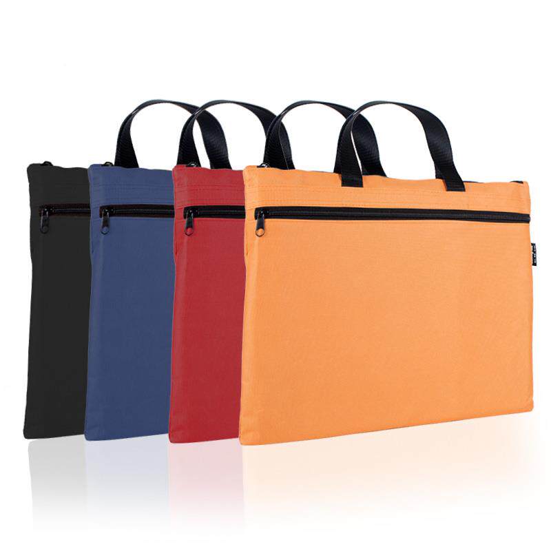 包邮得力会议袋定做文件袋拉链袋资料袋女士帆布手提包男士公文包_7折