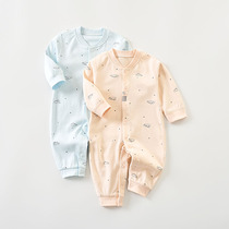 Bainese newborn baby clothes conjoined first raw underwear pure cotton spring autumn baby khays full cotton toddlers climbing to winter