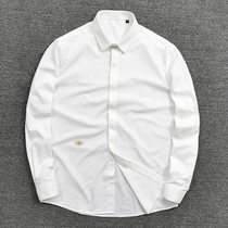Luxury grade original 8000 (gold thread bee 40 pieces liquid ammonia non-ironing fabric) business mens slim long-sleeved shirt