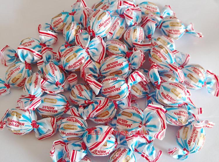 俄罗斯进口香浓黄油球夹心奶糖 进口糖果 喜糖 奶糖糖果散装半斤