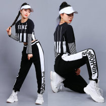 Dancing clothes jazz top female navel Korean version jazz dance clothing street dance hip hop suit womens group performance