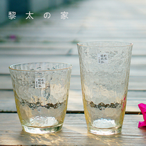 Li Tai home Japan Toyo Sasaki handmade Amber Amber hammer glass tea master tea cup green tea cup