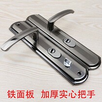 Clearance anti-theft door handle Black gold handle Anti-theft door lock handle Complete set of panel solid handle