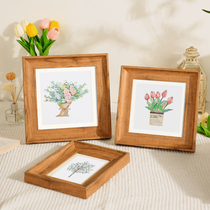 American retro small photo frame set mounted square frame 6 inches 7 8 photos 12 album frame A4 creative ornaments