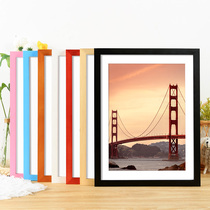 Solid wood photo frame hanging wall mounted 24 poster 30 inch 32 childrens picture frame 4k open 8K puzzle frame A4a3 photo customization