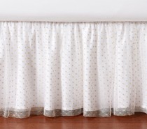 White cotton splicing yarn gold thread silver thread embroidery polo point bed skirt bed cover 1 2 meters 1 5 meters 1 8 meters