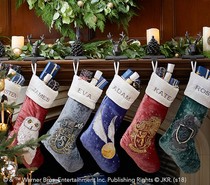 Harry Potter Magic Academy High-end Velvet Christmas Socks Christmas Birthday Gift Bag Custom Embroidered Luminous LOGO