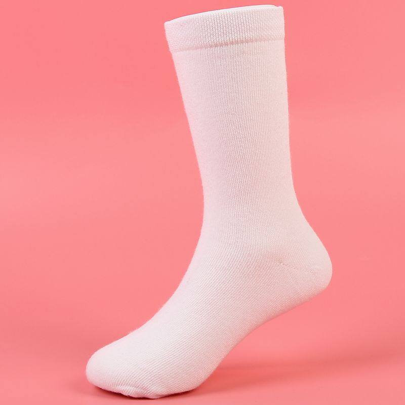 儿童袜子春天夏天纯白绵袜薄款学生白袜小孩白色袜子精梳棉盒装