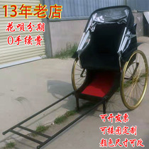 Rickshaw Old Shanghai rickshaw Old Beijing Republic of China people pull wrought iron rickshaw Toyo car new car color can be changed