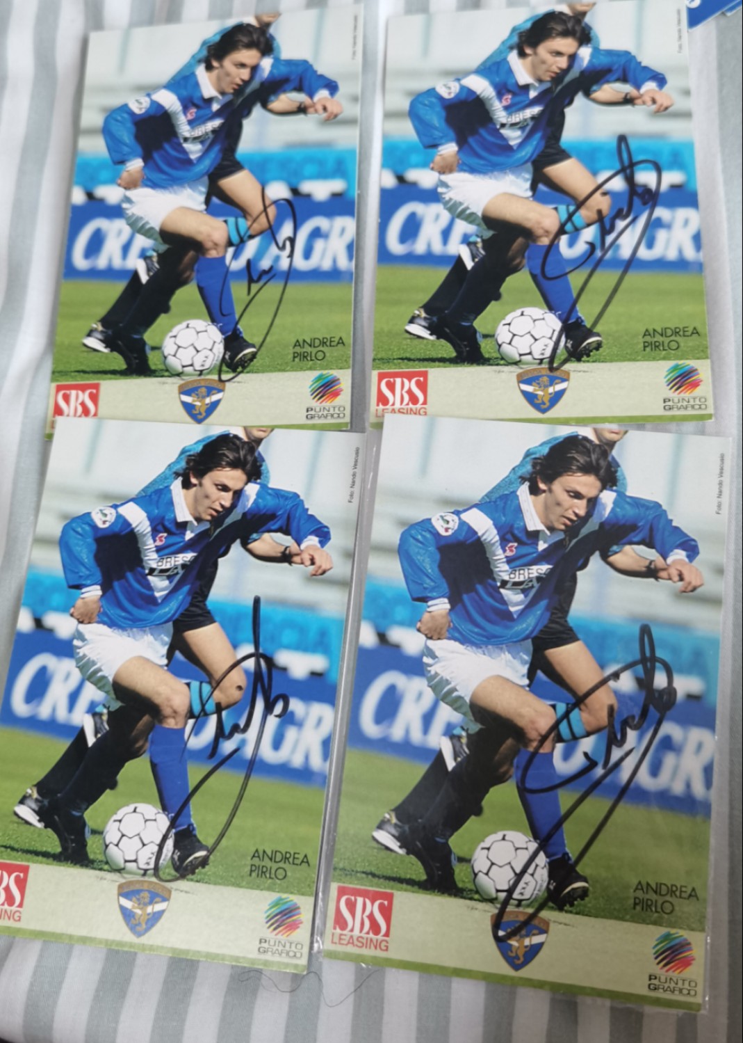 Italy's Brescia Pirlo's pro-pen signature official star card postcard-Taobao