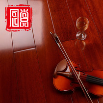 Pure solid wood floor factory direct sales Fan Longan imported logs Oak grain lock household geothermal environmental protection wear-resistant