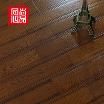 Solid wood composite floor Oak oak antique sawtooth geothermal floor heating PU health environmental protection wear-resistant factory direct sales