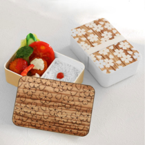 Spot Japan imported HAKOYA Sakuragimu lunch box Japanese lunch box can be microwaved heating plastic lunch box