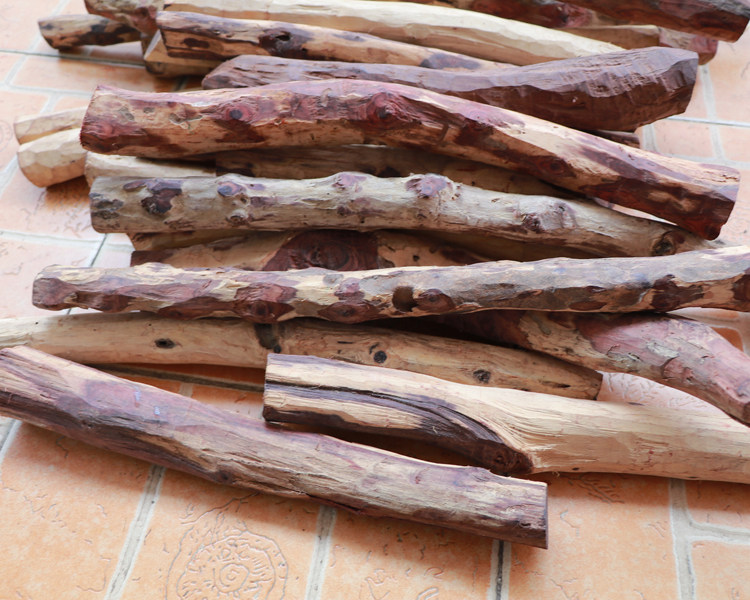 越南紫檀柳原木料鬼眼天眼佛珠料 实心料对眼手串珠子木料剥皮料