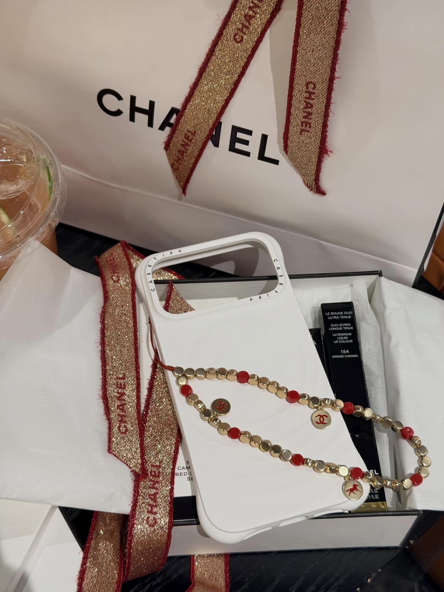 Chanel, черная сумка для паспорта, сумка через плечо, косметичка, в наличии на складе Chanel 