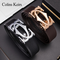 Colins Keirs belt Mens leather automatic buckle mens belt pants trendy young people gift box packaging
