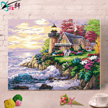 diy math oil postal color painting simple adult couple coloring world own painting European style handmade decorative painting