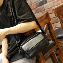 New Genuine Leather Skew Satchel Men Small Backpack Single Shoulder Street Trend Bull Leather Sport Fashion Casual Chest Bag Tide Cards