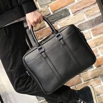 Leisure Brief About New Leather Mens Single Shoulder Inclined Satchel Handbag Handbag Business Large Capacity Briefcase Trend