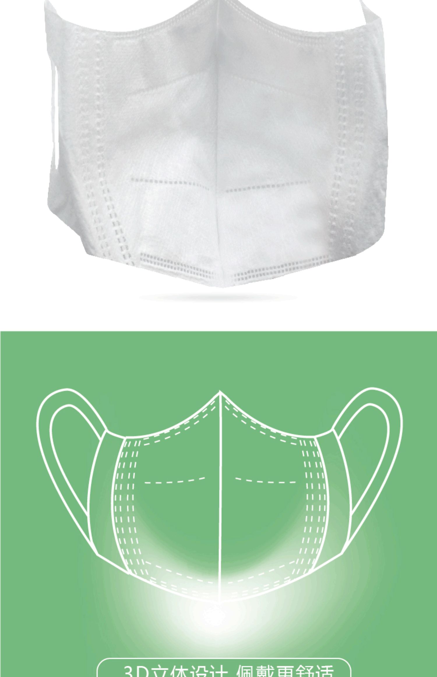 绿盾儿童m90抗菌口罩装一次性三层3d立体口罩防尘透气防雾霾_乐优惠