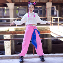 Hip-hop childrens fashionable personality model catwalk costume suit girls jazz dance costume jazz fashion show