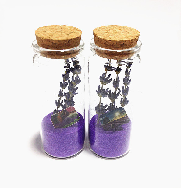 【谱写薰】薰衣草瓶许愿幸运玻璃瓶 『等一个人』毕业礼物 一对