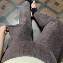 380 grams of high waist warm first-line crotch extra large girls plus velvet thick black trousers stepping on feet leggings 120-250 catties