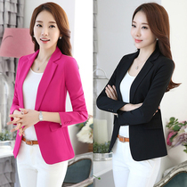 Small blazer 2020 Autumn New Korean version of small man short black professional suit womens coat slim spring and autumn