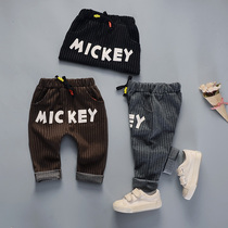 Boys' sports pants 2020 new 4 spring baby children 1 year old 2 baby children tide cotton 3 Harlan pants