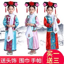 Childrens Gg clothes Manchu clothing Qing Dynasty Princess Miyazu Princess Everest Gug Girl Gug Girl Gutting Photography Out of service