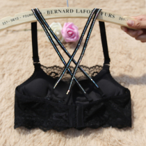 Beauty Back Lingerie Lace Bra Poly sexy anti-walking light No steel ring with color drill slim band Breast Smear Bra