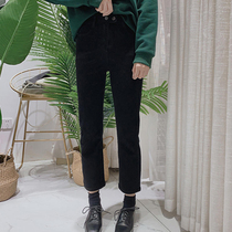 Pear-shaped body pants large size jeans women Spring and Autumn high waist fat girl leg thick mm thin pipe straight pants