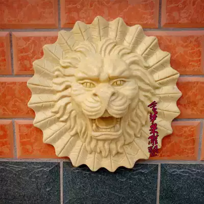 Sandstone Lion's head fountain Water feature spout Landscape decoration Fountain Lion's head flowing sand rock sculpture