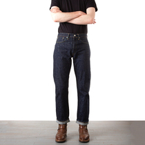 ORSLOW 105 Japanese original color jeans Denim retro pants 13 5oz loose straight pants red ear trousers tide