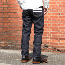 MOMOTARO MOMOTARO 0106SPZ retro primary color pants zipper red ear denim pants Nissan jeans mens trend