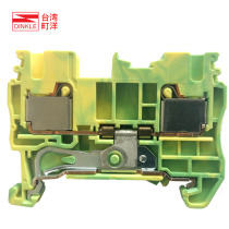 Machiyo 2 5MM square terminal block DP2 5-PE straight plug spring type terminal stage one in and one out grounding