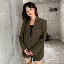 LEIYU SUIT JACKET WOMAN 2021 SPRING AUTUMN NEW EUROPEAN AND AMERICAN LOOSE SMALL CROWD DESIGN SENSE TEMPERAMENT WESTERN SUIT JACKET