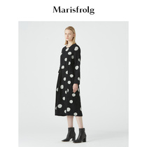 Marisfrolg Marsifeld Wool 2020 Winter Wave Point Long Dress Skirt